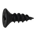 Midwest Fastener Wood Screw, #8, 1/2 in, Black Phosphate Steel Flat Head Phillips Drive, 100 PK 02634